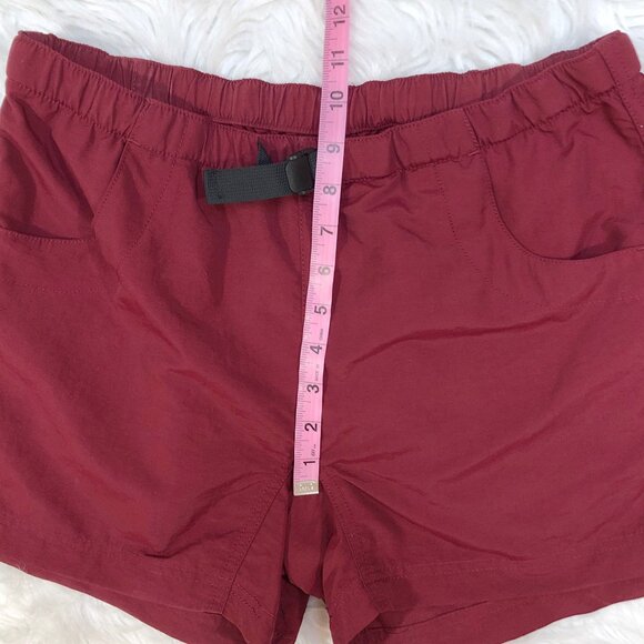 KAVU Elle 4" Quick Dry Hiking Outdoor Shorts with Belt in Rhubarb (Dark Red) - Picture 5 of 10